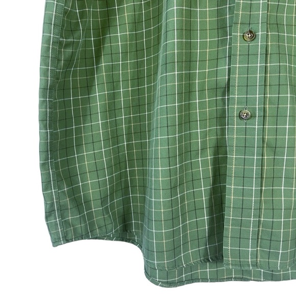 LL Bean Plaid Wrinkle Resistant Traditional Fit Short Sleeve Button Down Shirt L - Picture 5 of 14